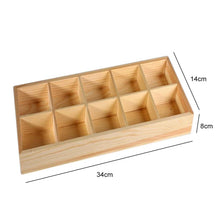 Load image into Gallery viewer, Succulent Wooden Storage Box Landscape Garden Decoration, 3 Cells, 5 Cells, 6 Cells, 10 Cells