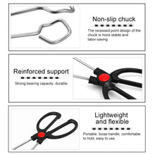 Load image into Gallery viewer, Stainless Steel Plastic Handle Barbecue Tongs Food Clip Barbecue Tools, 9 Inch, 12 Inch