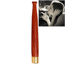 Load image into Gallery viewer, Ladies Twig Pull Rod Filter Can Wash Wood Sandalwood Long Cigarette Holder, 5 mm Fine Smoke