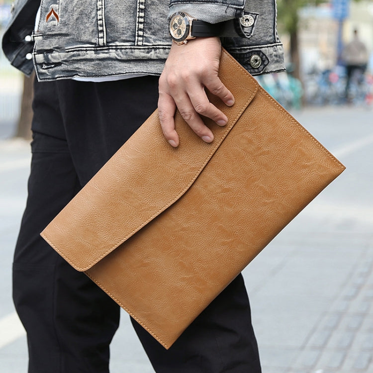 PU Leather Litchi Pattern Sleeve Case For 14 Inch Laptop, Style:, Single Bag (Light Brown), Single Bag  (Dark Brown), Single Bag ( Black, Liner Bag + Power Bag  (Light Brown), Liner Bag + Power Bag  (Dark Brown), Liner Bag + Power Bag  (Black)