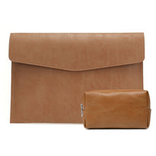 Load image into Gallery viewer, PU Leather Litchi Pattern Sleeve Case For 14 Inch Laptop, Style:, Single Bag (Light Brown), Single Bag  (Dark Brown), Single Bag ( Black, Liner Bag + Power Bag  (Light Brown), Liner Bag + Power Bag  (Dark Brown), Liner Bag + Power Bag  (Black)