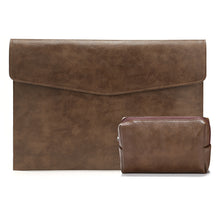 Load image into Gallery viewer, PU Leather Litchi Pattern Sleeve Case For 14 Inch Laptop, Style:, Single Bag (Light Brown), Single Bag  (Dark Brown), Single Bag ( Black, Liner Bag + Power Bag  (Light Brown), Liner Bag + Power Bag  (Dark Brown), Liner Bag + Power Bag  (Black)
