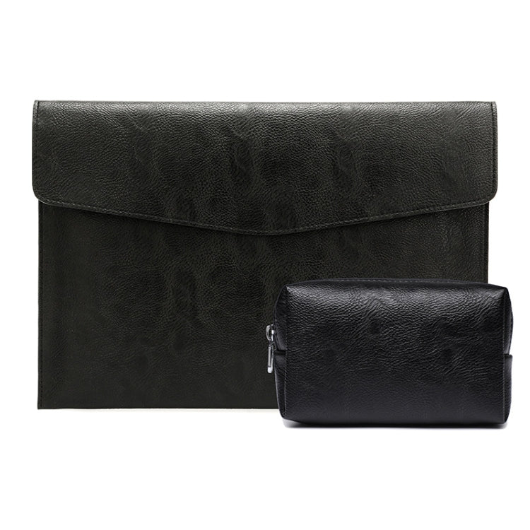 PU Leather Litchi Pattern Sleeve Case For 14 Inch Laptop, Style:, Single Bag (Light Brown), Single Bag  (Dark Brown), Single Bag ( Black, Liner Bag + Power Bag  (Light Brown), Liner Bag + Power Bag  (Dark Brown), Liner Bag + Power Bag  (Black)
