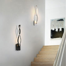 Load image into Gallery viewer, Simple Led Aisle Bedroom Bedside Wall Lamp, White, Black