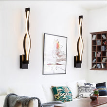 Load image into Gallery viewer, Simple Led Aisle Bedroom Bedside Wall Lamp, White, Black