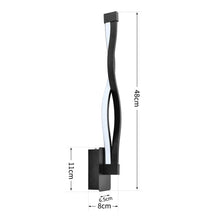 Load image into Gallery viewer, Simple Led Aisle Bedroom Bedside Wall Lamp, White, Black