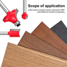Load image into Gallery viewer, Woodworking Milling Cutter Set Trimming Machine Head Electric Wood Milling Engraving Machine Cutter, Red 1/4 Handle 12PCS, Blue 1/4 Handle 12PCS, Red 1/2 Handle 12PCS, Blue 1/2 Handle 12PCS, Red 1/4 Handle 15PCS, Red 1/2 Handle 15PCS                   ...