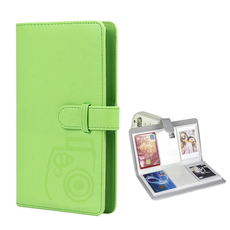 3-Inch Photo Album Holds 96 Photos PU Leather Large Capacity Storage Case with Multi-Pocket Pages