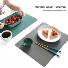 Load image into Gallery viewer, Nordic Style Food Grade Silicone Pad Tableware Environmental Insulation Pad Placemat, Green, Orange, Beige, Sky Blue, Dark Gray
