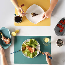 Load image into Gallery viewer, Nordic Style Food Grade Silicone Pad Tableware Environmental Insulation Pad Placemat, Green, Orange, Beige, Sky Blue, Dark Gray