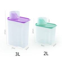 Load image into Gallery viewer, Household Plastic Transparent Washing Powder Storage Box Storage Container, 2L, 3L