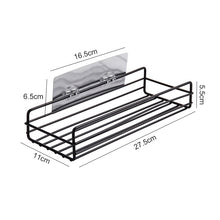 Load image into Gallery viewer, Wrought Iron Bathroom Shelf Wall Mounted Free Punch Toilet Rack, Square (Black), Square (White)