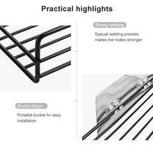 Load image into Gallery viewer, Wrought Iron Bathroom Shelf Wall Mounted Free Punch Toilet Rack, Square (Black), Square (White)