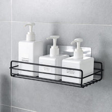 Load image into Gallery viewer, Wrought Iron Bathroom Shelf Wall Mounted Free Punch Toilet Rack, Square (Black), Square (White)