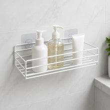 Load image into Gallery viewer, Wrought Iron Bathroom Shelf Wall Mounted Free Punch Toilet Rack, Square (Black), Square (White)