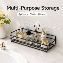 Load image into Gallery viewer, Wrought Iron Bathroom Shelf Wall Mounted Free Punch Toilet Rack, Square (Black), Square (White)