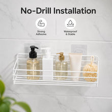 Load image into Gallery viewer, Wrought Iron Bathroom Shelf Wall Mounted Free Punch Toilet Rack, Square (Black), Square (White)