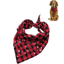 Load image into Gallery viewer, Pet Triangle Towel Christmas Snowflake Dog Saliva Towel, S, L