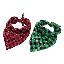 Load image into Gallery viewer, Pet Triangle Towel Christmas Snowflake Dog Saliva Towel, S, L