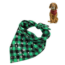 Load image into Gallery viewer, Pet Triangle Towel Christmas Snowflake Dog Saliva Towel, S, L