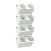 Load image into Gallery viewer, Interior Decoration Plant Wall Flower Pot Living Room Balcony Vertical Green Planting Box Stereo Combination Wall Hanging Pot, Size: 24x14x57 cm, 24x14x57cm(White), 24x14x57cm(Light Green), 24x14x57cm(Dark Green)
