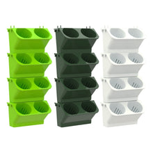 Load image into Gallery viewer, Interior Decoration Plant Wall Flower Pot Living Room Balcony Vertical Green Planting Box Stereo Combination Wall Hanging Pot, Size: 24x14x57 cm, 24x14x57cm(White), 24x14x57cm(Light Green), 24x14x57cm(Dark Green)