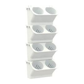 Interior Decoration Plant Wall Flower Pot Living Room Balcony Vertical Green Planting Box Stereo Combination Wall Hanging Pot, Size: 24x14x57 cm, 24x14x57cm(White), 24x14x57cm(Light Green), 24x14x57cm(Dark Green)