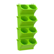 Load image into Gallery viewer, Interior Decoration Plant Wall Flower Pot Living Room Balcony Vertical Green Planting Box Stereo Combination Wall Hanging Pot, Size: 24x14x57 cm, 24x14x57cm(White), 24x14x57cm(Light Green), 24x14x57cm(Dark Green)