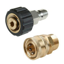 Load image into Gallery viewer, Pressure Washer Accessories Quick Connect Car Wash Water Hose Quick Connection, 14-3/8 Male + 14-3/8 Female, 14-3/8 Male + 15-3/8 Female, 15-3/8 Male + 15-3/8 Female, 15-3/8 Male + 14-3/8 Female