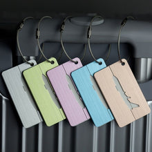 Load image into Gallery viewer, Brush Aluminum Luggage Tag Luggage Boarding Pass Check Tag