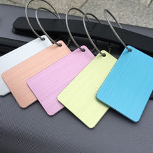 Load image into Gallery viewer, Brush Aluminum Luggage Tag Luggage Boarding Pass Check Tag