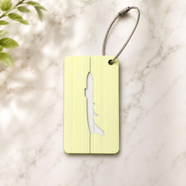 Brush Aluminum Luggage Tag Luggage Boarding Pass Check Tag