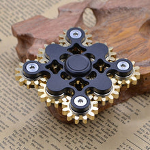 Load image into Gallery viewer, Nine Pure Copper Gear Linkage EDC Fidget Spinner Decompression Toy, Nine Gear(Black), Nine Gear(Silver)