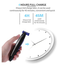 Load image into Gallery viewer, Electric Men Shaver Rechargeable Shaver Trimmer, Black + Blue