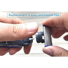 Load image into Gallery viewer, Electric Men Shaver Rechargeable Shaver Trimmer, Black + Blue