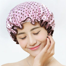 Load image into Gallery viewer, Thick Waterproof Bath Hat Double Layer Shower Hair Cover Women Supplies Shower Caps, Size:28cm
