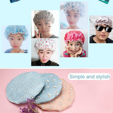 Load image into Gallery viewer, Thick Waterproof Bath Hat Double Layer Shower Hair Cover Women Supplies Shower Caps, Size:28cm
