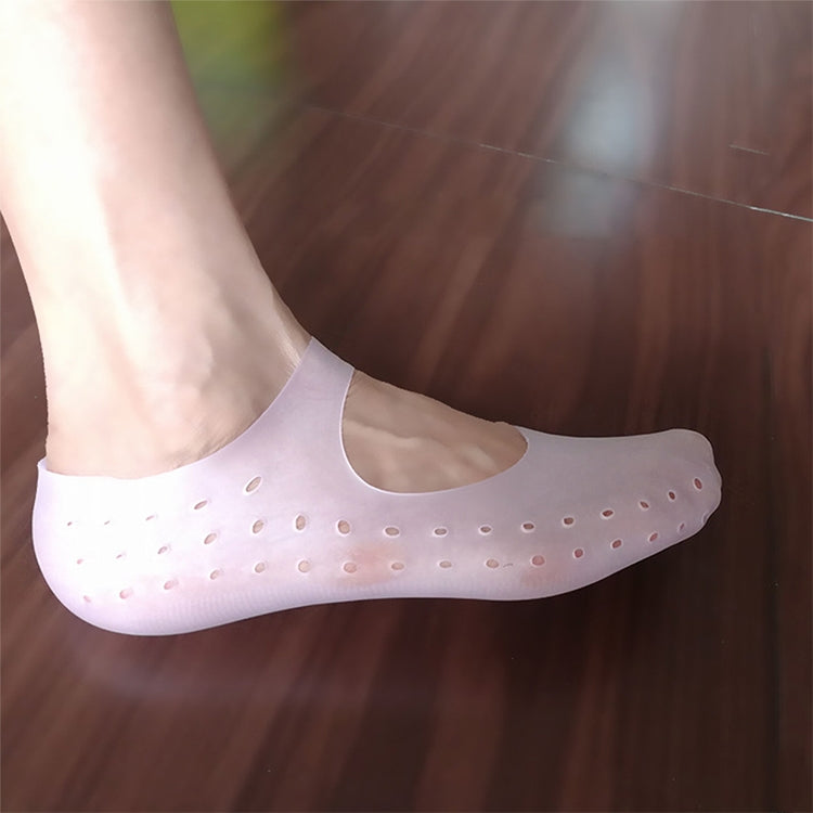 Silicone Sailboat Socks Foot Heel Anti-cracking Sleeve Anti-drying Beach Home Socks, S(33-35), M(36-38), L(39-41)