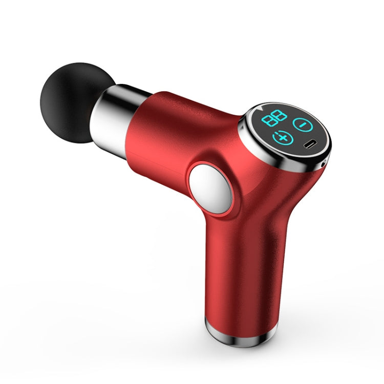 K515 Mini Fascia Gun Fitness Relax Muscle Massage Gun, LCD Version 32 Gears (Black), LCD Version 32 Gears (Silver Gray), LCD Version 32 Gears (Red), LCD Version 32 Gears (Green)