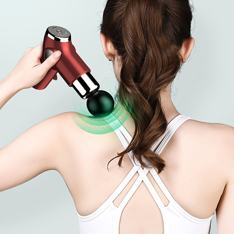 K515 Mini Fascia Gun Fitness Relax Muscle Massage Gun, LCD Version 32 Gears (Black), LCD Version 32 Gears (Silver Gray), LCD Version 32 Gears (Red), LCD Version 32 Gears (Green)