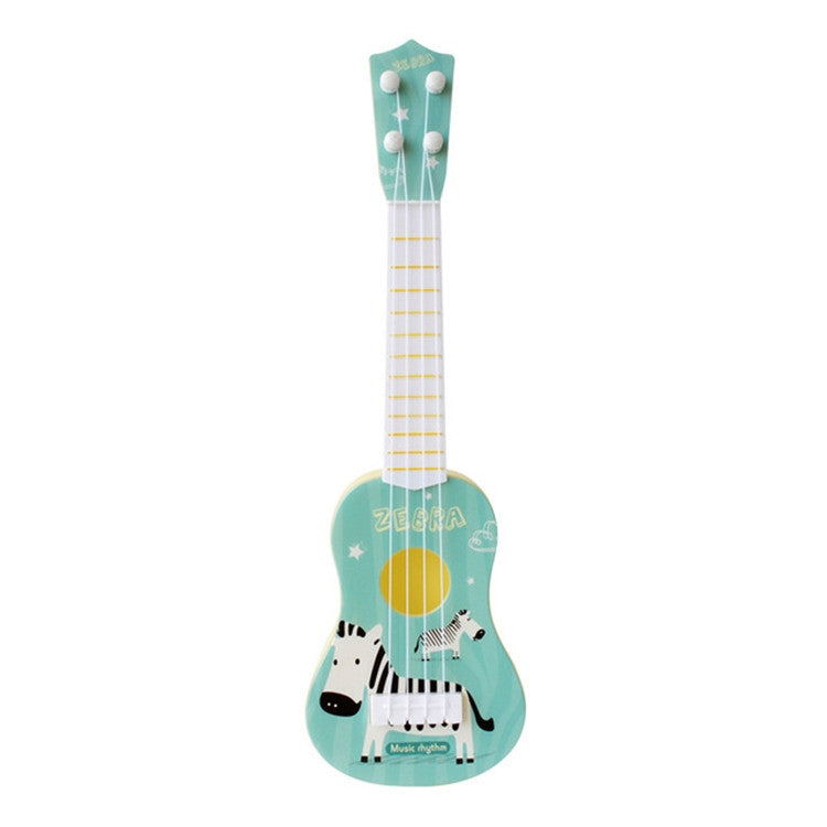 Small Simulation Musical Instrument Mini Four Strings Playable Ukulele Early Childhood Education Music Toy, Pink Rabbit, Light Blue Zebra, Pink Giraffe, Yellow Dinosaur, Blue Bear
