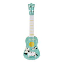 Load image into Gallery viewer, Small Simulation Musical Instrument Mini Four Strings Playable Ukulele Early Childhood Education Music Toy, Pink Rabbit, Light Blue Zebra, Pink Giraffe, Yellow Dinosaur, Blue Bear