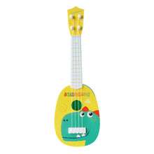 Load image into Gallery viewer, Small Simulation Musical Instrument Mini Four Strings Playable Ukulele Early Childhood Education Music Toy, Pink Rabbit, Light Blue Zebra, Pink Giraffe, Yellow Dinosaur, Blue Bear
