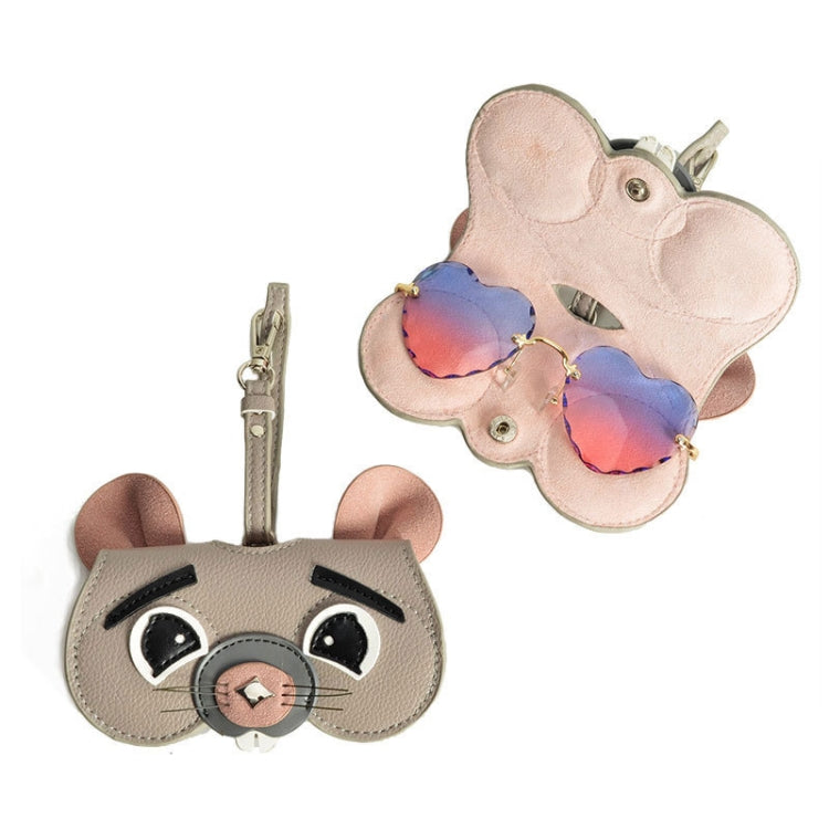 PU Sunglasses Bag Cute Quirky Sunglasses Box, Pineapple, Black Fox, Golden Star, Sun, Cute Mouse, Love Flying Kiss