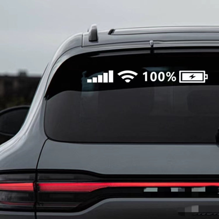 10 PCS Car Windshield Stickers Signal WiFi Power Vinyl Decal  Car Stickers, L, M, S