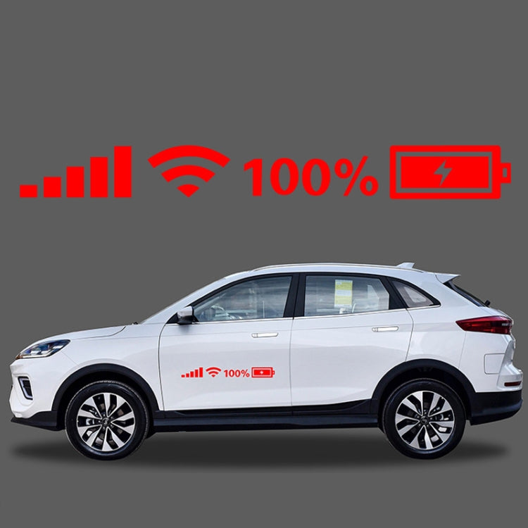 10 PCS Car Windshield Stickers Signal WiFi Power Vinyl Decal  Car Stickers, L, M, S
