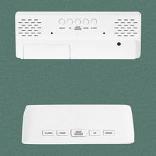 Load image into Gallery viewer, Battery Plug-In Dual-Purpose LED Clock Bedside Alarm Clock,, Rectangular Black Surface White Light