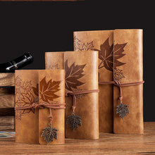 Load image into Gallery viewer, PU Maple Retro Straps Handbook Loose-leaf Notebook, A7, A6, A5