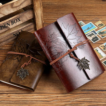 Load image into Gallery viewer, PU Maple Retro Straps Handbook Loose-leaf Notebook, A7, A6, A5