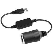Load image into Gallery viewer, Car Converter Adapter Wired Controller USB to Cigarette Lighter Socket 5V to 12V Boost Power Adapter Cable, 30cm USB
